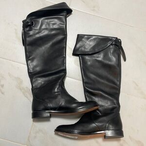 Leather Coach boots